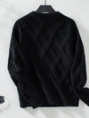 Hazel Blues® |  Geometric Round Neck Long Sleeve Sweater