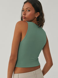 Hazel Blues® |  Round Neck Cropped Tank