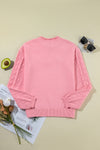 Hazel Blues® |  Daisy Notched Long Sleeve Sweater