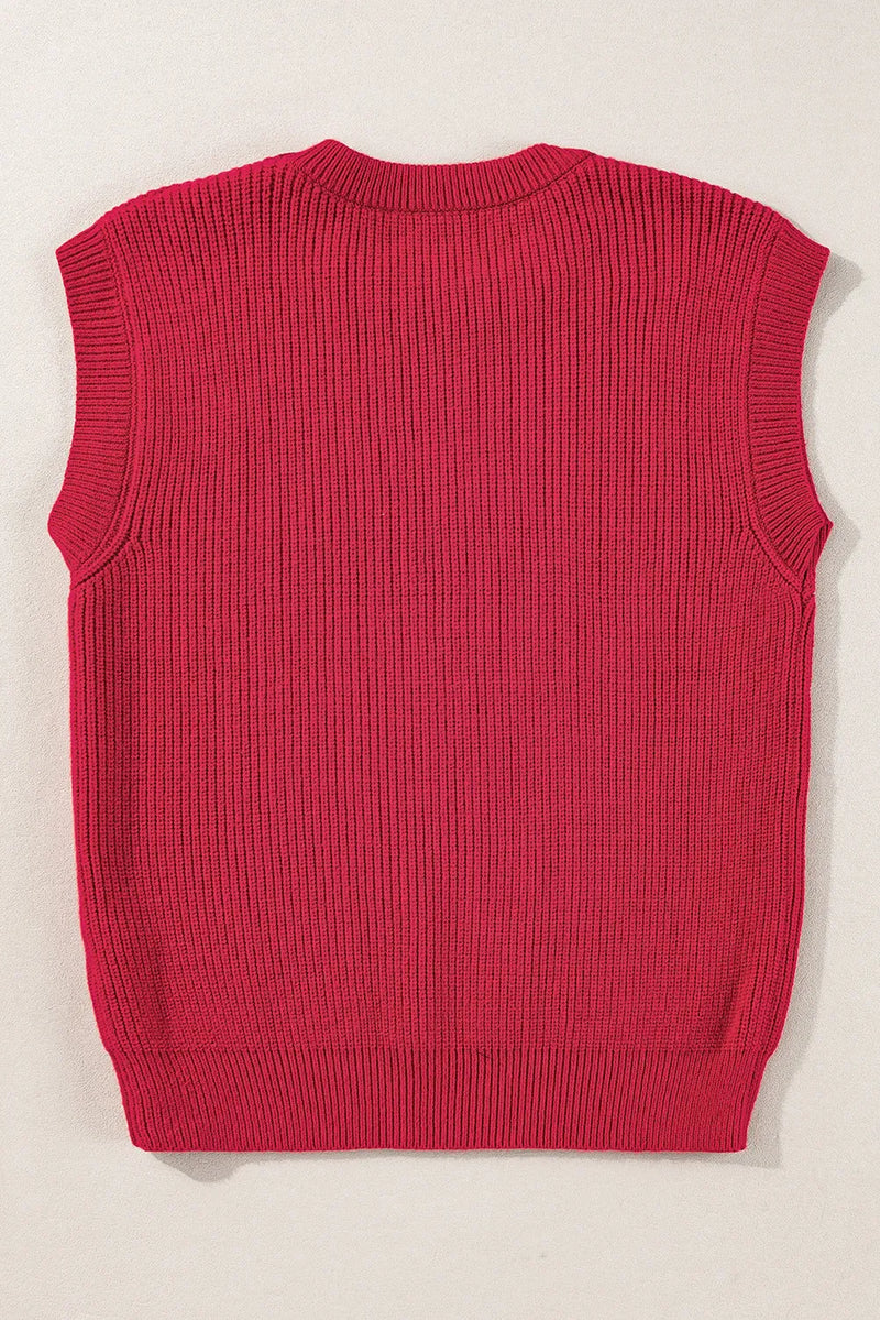 Hazel Blues® |  GAME DAY Round Neck Sweater Vest