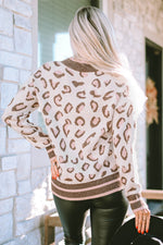 Hazel Blues® |  Leopard Mock Neck Long Sleeve Sweater