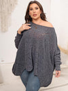 Hazel Blues® | Round Neck Batwing Sleeve Sweater