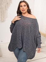 Hazel Blues® | Round Neck Batwing Sleeve Sweater