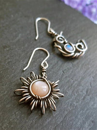 Hazel Blues® |  Alloy Moon & Sun Dangle Earrings