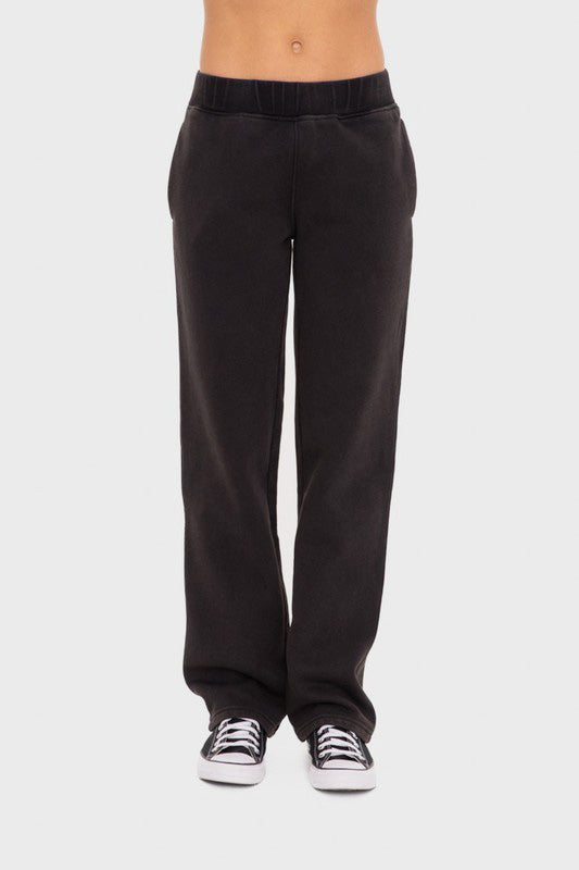 Hazel Blues® |  Mono B Elastic Waist Fleece Pants with Pockets