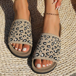 Hazel Blues® |  Leopard Open Toe Sandals