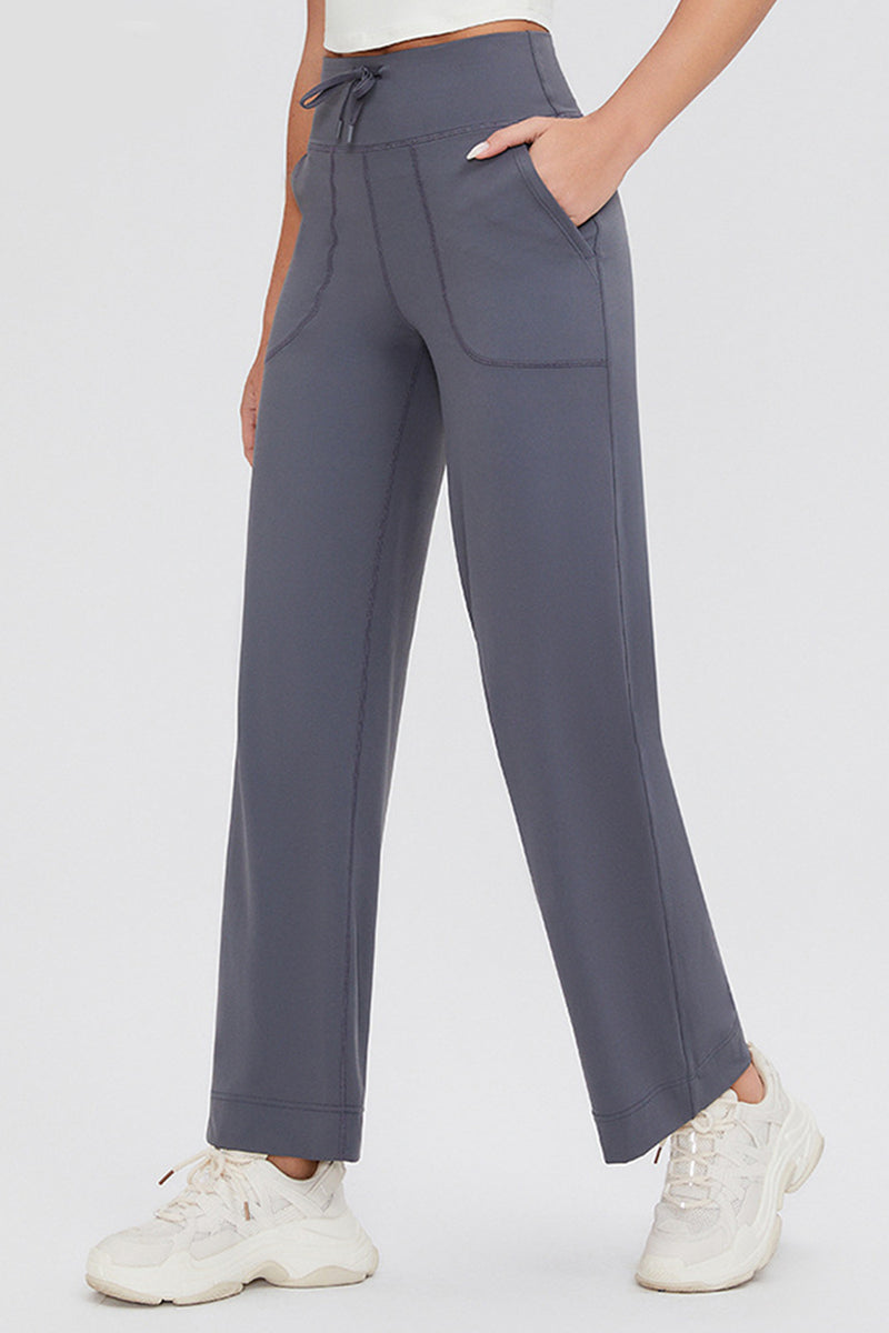 Hazel Blues® |  Basic Bae Drawstring High Waist Pants with Pockets