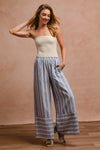 Hazel Blues® |  BiBi Striped Wide Leg Pants with Pockets