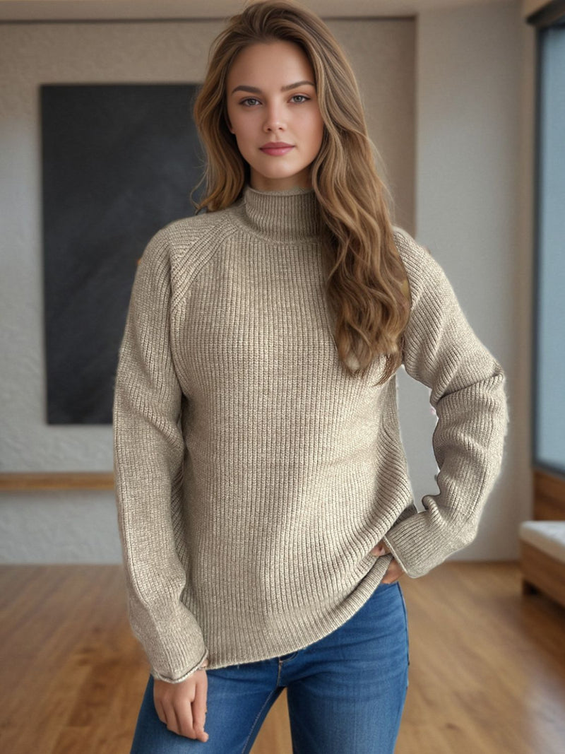 Hazel Blues® |  Turtleneck Long Sleeve Sweater