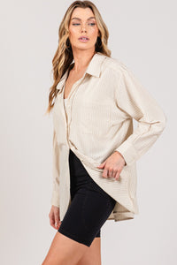 Hazel Blues® |  SAGE + FIG Striped Button Up Long Sleeve Shirt