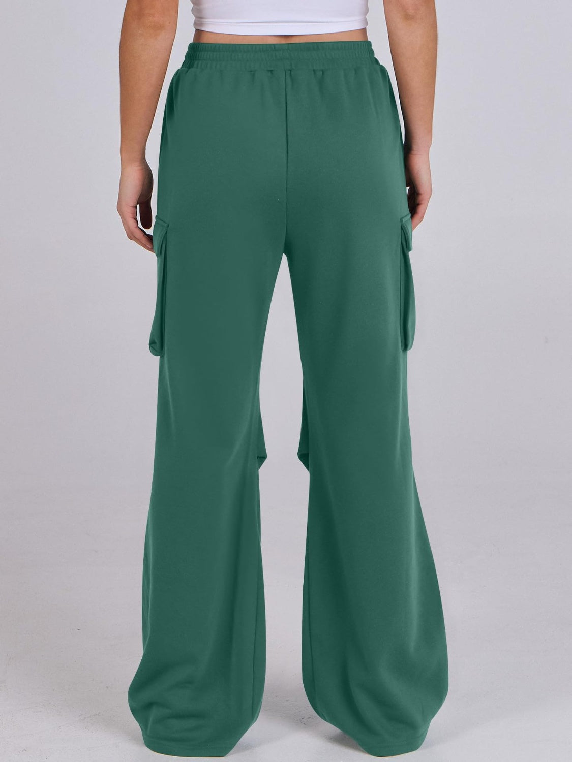 Hazel Blues® |  Elastic Waist Wide Leg Pants with Pockets