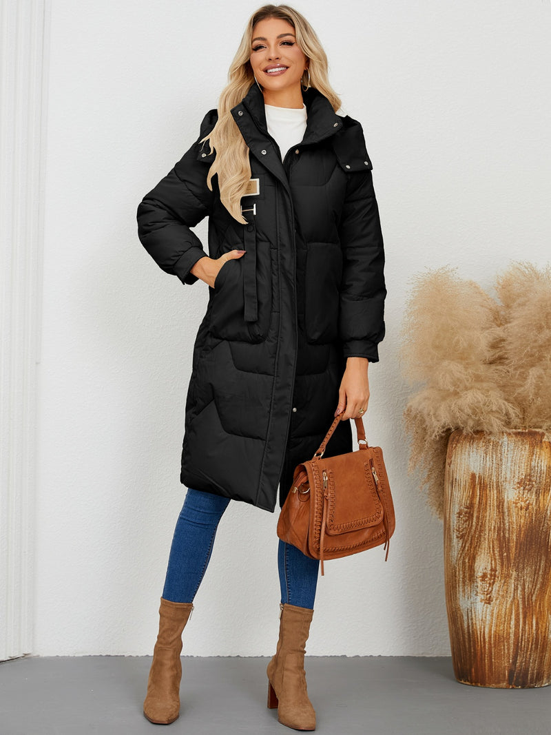 Hazel Blues® |  Long Sleeve Longline Hooded Winter Coat