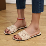 Hazel Blues® |  Lace Open Toe Flat Sandals