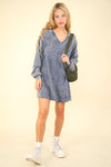 Hazel Blues® |  VERY J Mineral Washed Oversized A-Line Mini Dress