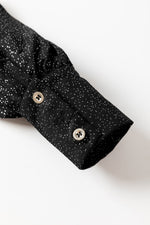 Hazel Blues® |  Glitter Surplice Long Sleeve Blouse