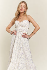 Hazel Blues® |  ADORA Smocked Floral Sweetheart Neck Cami Dress
