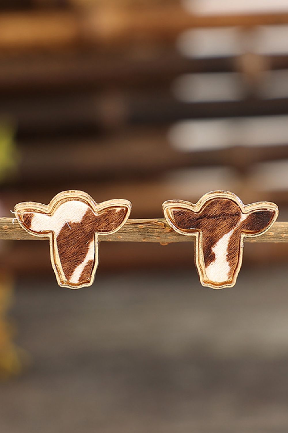 Hazel Blues® |  Bull Head Alloy Stud Earrings