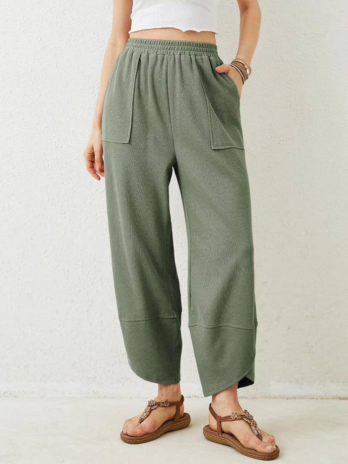 Hazel Blues® |  Lovelet Elastic Waist Wide Leg Pants