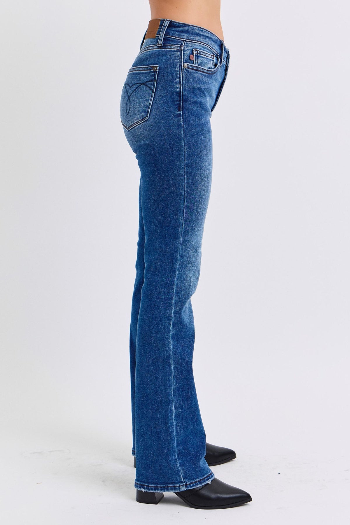 Hazel Blues® |  Judy Blue Run Mid-Rise Bootcut Jeans with Thermal Lining