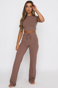 Hazel Blues® |  Round Neck Short Sleeve Top and Pants Set