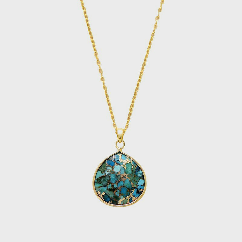 Hazel Blues® |  Turquoise Chain Pendant Necklace