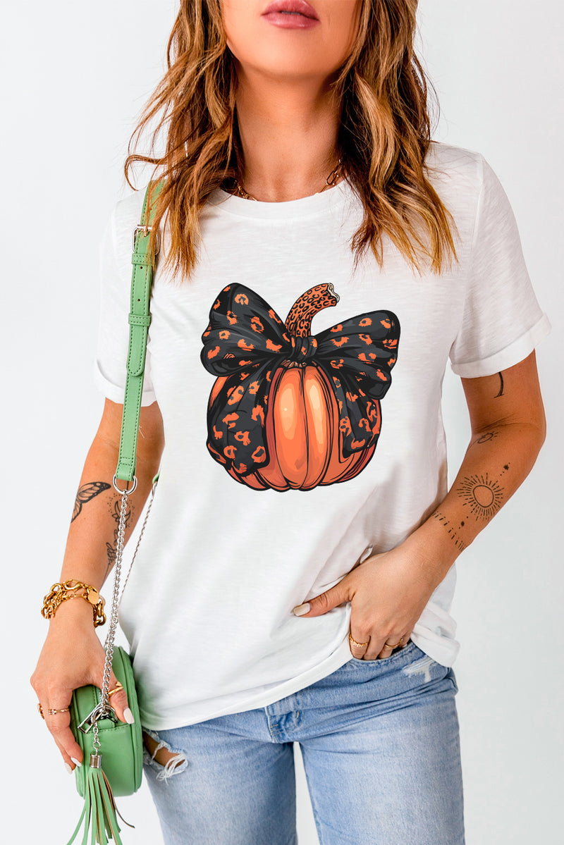 Hazel Blues® |  Pumpkin Round Neck Short Sleeve T-Shirt