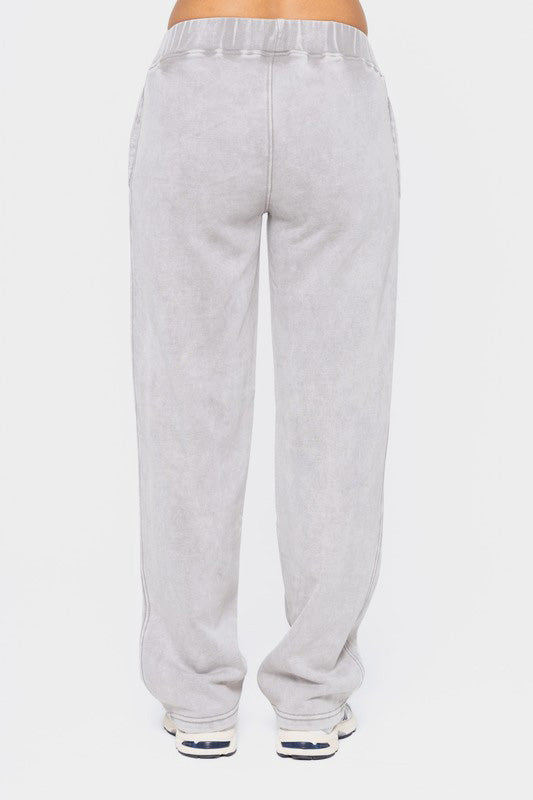 Hazel Blues® |  Mono B Elastic Waist Fleece Pants with Pockets