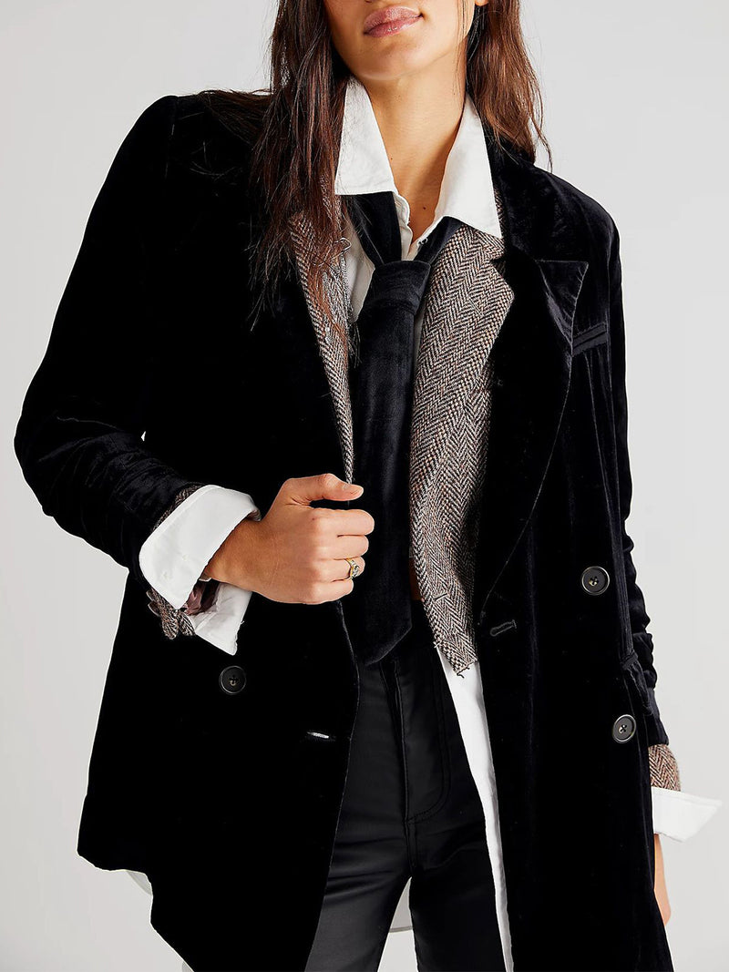 Hazel Blues® |  Lapel Collar Long Sleeve Blazer with Pockets