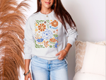 Hazel Blues® |  Blue Floral Pumpkin Sweatshirt in Two Colors