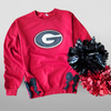 Hazel Blues® |  G | Bulldog Mascot Sweatshirt | Bulldogs Sequin Patch Sweatshirt | Sizes XS - 5XL