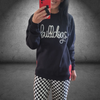 Hazel Blues® |  Bulldog Sequin Script Sweatshirt | Bulldogs Sequin Patch Sweatshirt | Sizes XS - 5XL