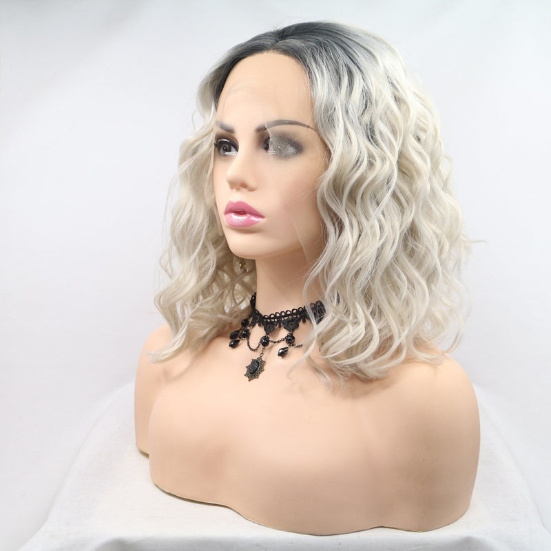 Hazel Blues® |  13*3" Lace Front Wigs Synthetic Mid-length Wavy 12" 130% Density