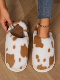 Hazel Blues® |  Animal Print Faux Fur Slippers