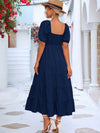 Hazel Blues® |  Tiered Smocked Short Sleeve Dress