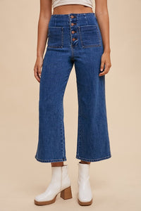 Hazel Blues® |  Annie Wear Button Fly High Waist Jeans