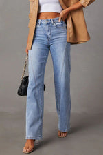 Hazel Blues® |  High Waist Straight Jeans with Pockets