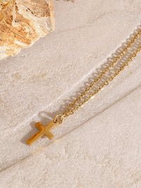 Hazel Blues® |  18K Gold-Plated Three-Layered Cross Necklace