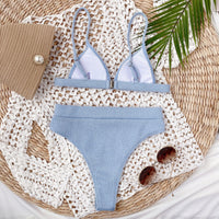 Hazel Blues® |  Spaghetti Strap Ribbed Bikini Set