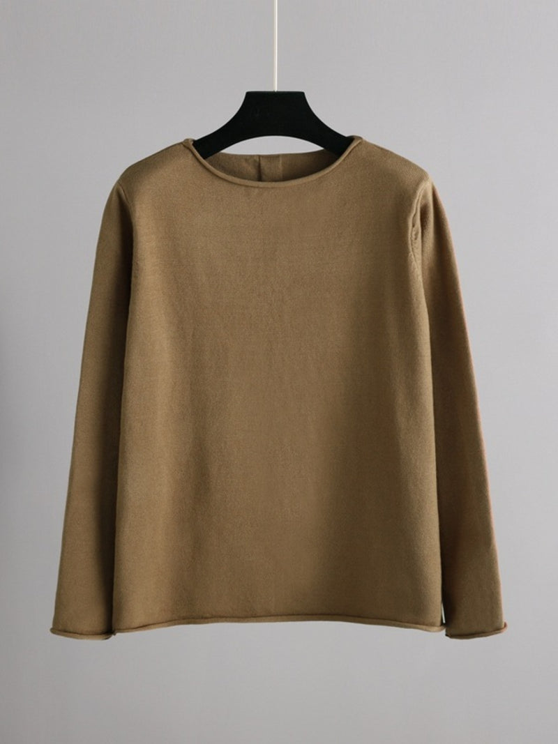 Hazel Blues® |  Basic Bae Rolled Round Neck Top and Pants Sweater Set