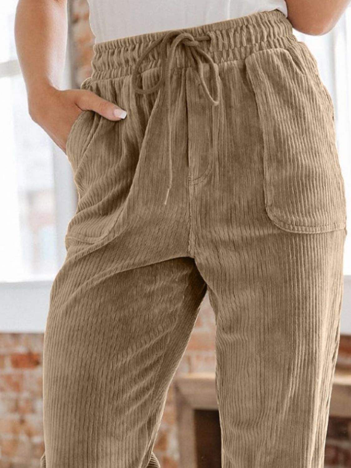 Hazel Blues® |  Drawstring Pants with Pockets