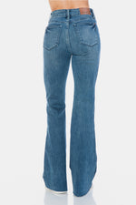 Hazel Blues® |  Judy Blue Tummy Control Cut Hem Flare Jeans