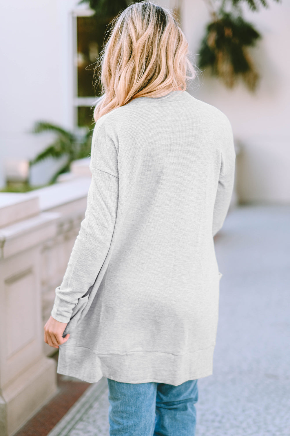 Hazel Blues® |  Pocketed Open Front Long Sleeve Cardigan