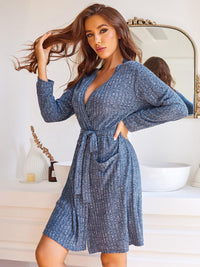 Hazel Blues® |  Tied Solid Lounge Nightgown with Pockets