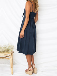 Hazel Blues® |  Cutout Smocked Sweetheart Neck Cami Dress