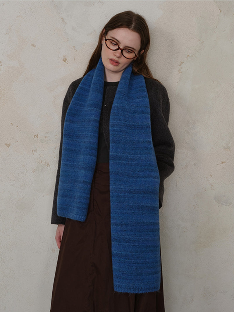 Hazel Blues® |  Striped Detail Knit Scarf