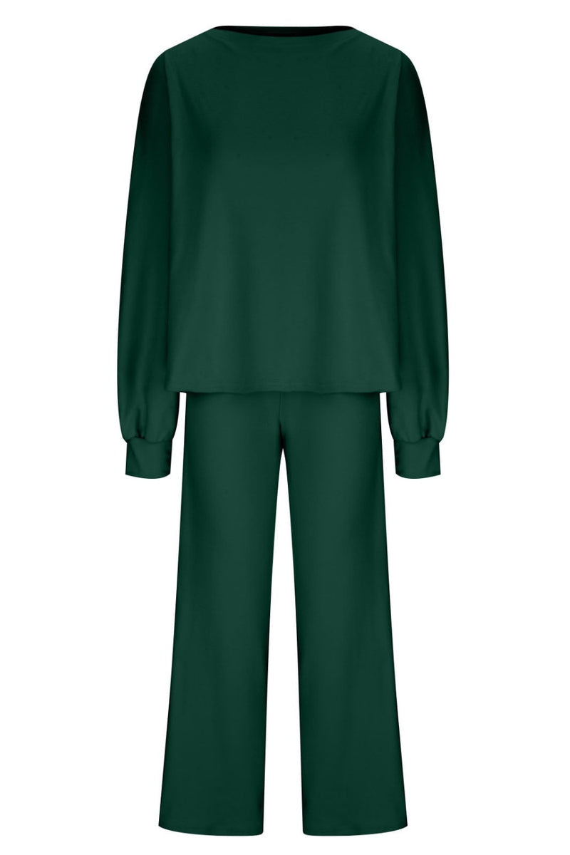 Hazel Blues® |  Round Neck Long Sleeve Top and Pants Set