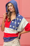 Hazel Blues® |  BiBi American Flag Theme Hoodie