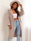 Hazel Blues® |  Pocketed Collared Neck Dropped Shoulder Cardigan