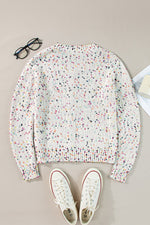 Hazel Blues® |  Confetti Button Up Long Sleeve Cardigan