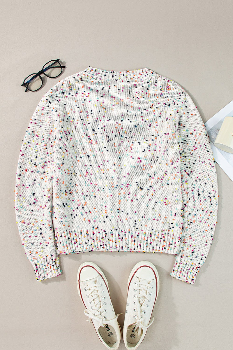 Hazel Blues® |  Confetti Button Up Long Sleeve Cardigan